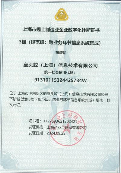 <a href='/index/new/71.html'>座頭鯨公司獲企業(yè)數(shù)字化診斷證書(shū)</a>